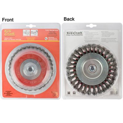 Wire Cup Brush Twisted 150mm X M14 With 0.80mm Wire Heavy Duty